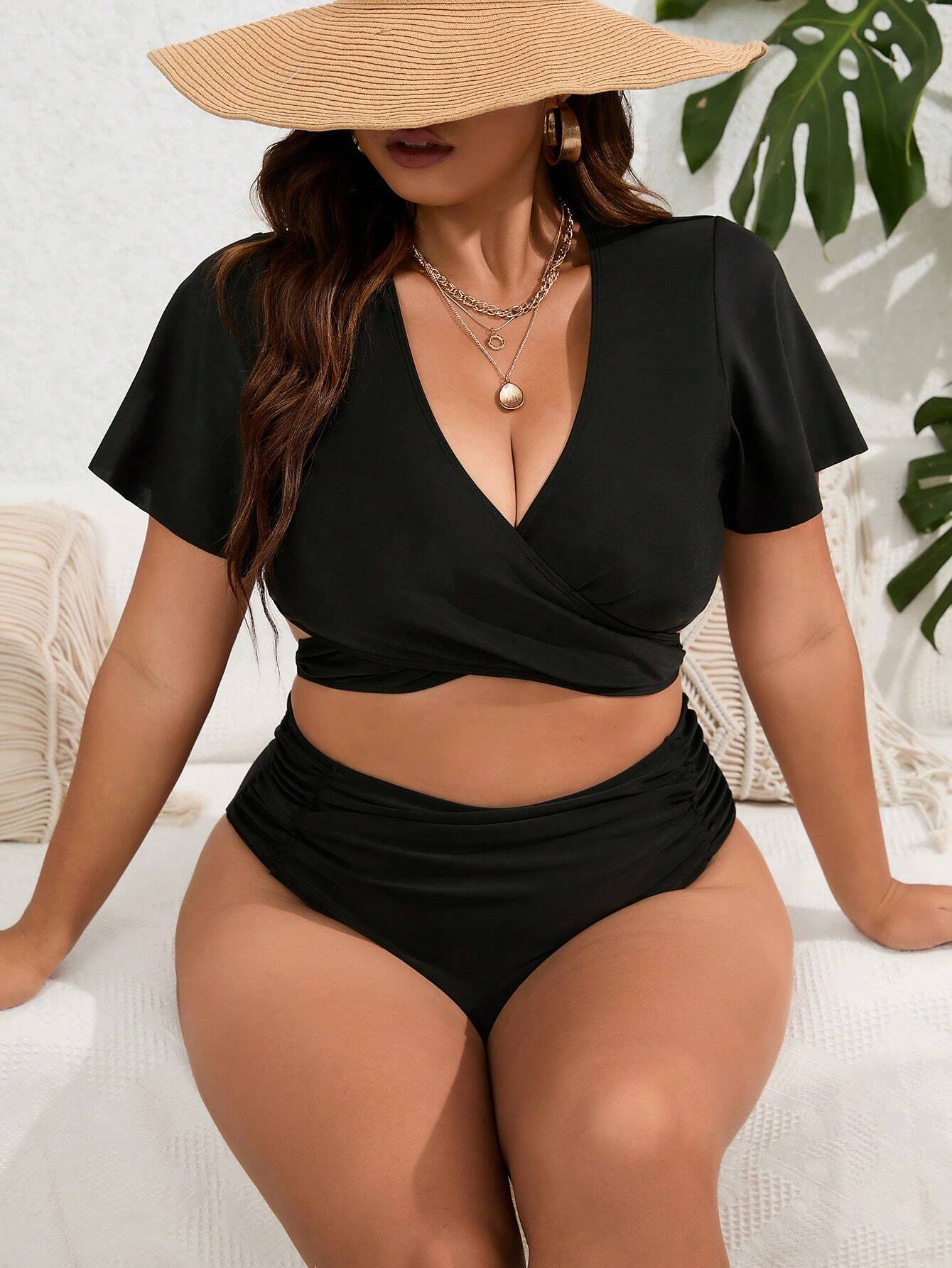 Biquíni Plus Size Franzido