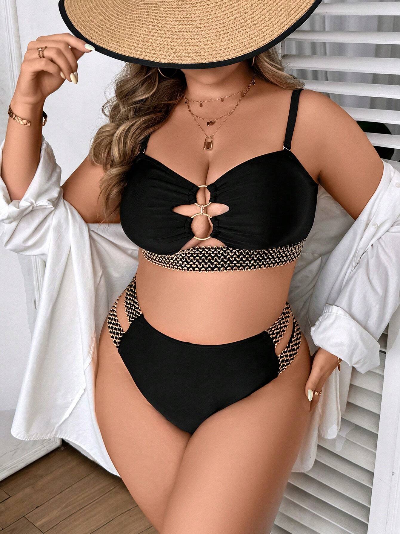 Biquíni Plus Size Dourado