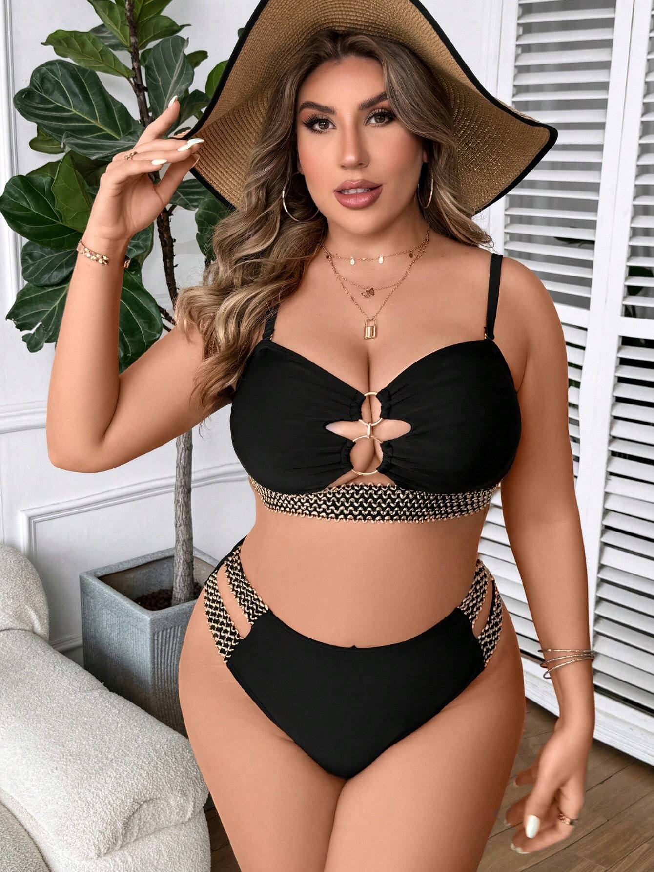 Biquíni Plus Size Dourado