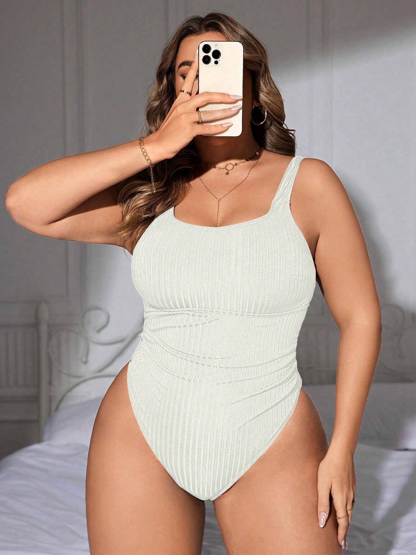 Maiô Plus Size Canelado